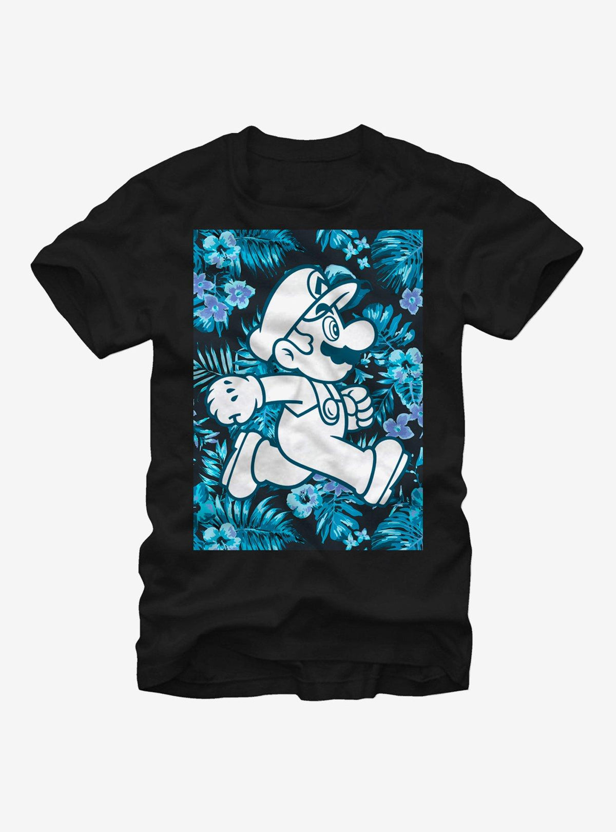 Nintendo retro platform gamer Floral Print Run T-Shirt