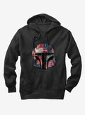 space adventure Boba Fett Floral Print Helmet Hoodie