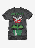 Nintendo retro platform gamer Piranha Plant Oh Snap T-Shirt
