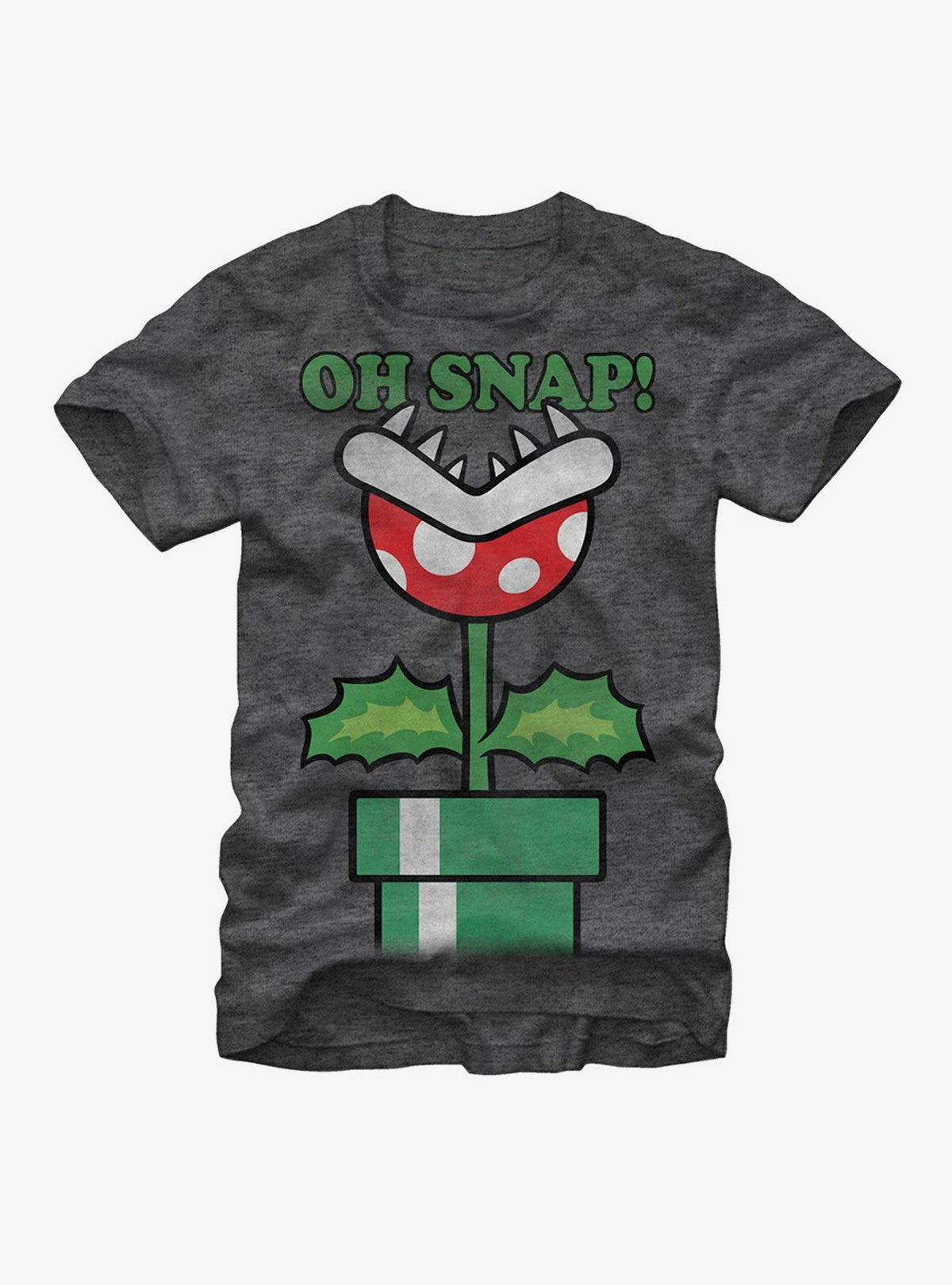 Nintendo retro platform gamer Piranha Plant Oh Snap T-Shirt