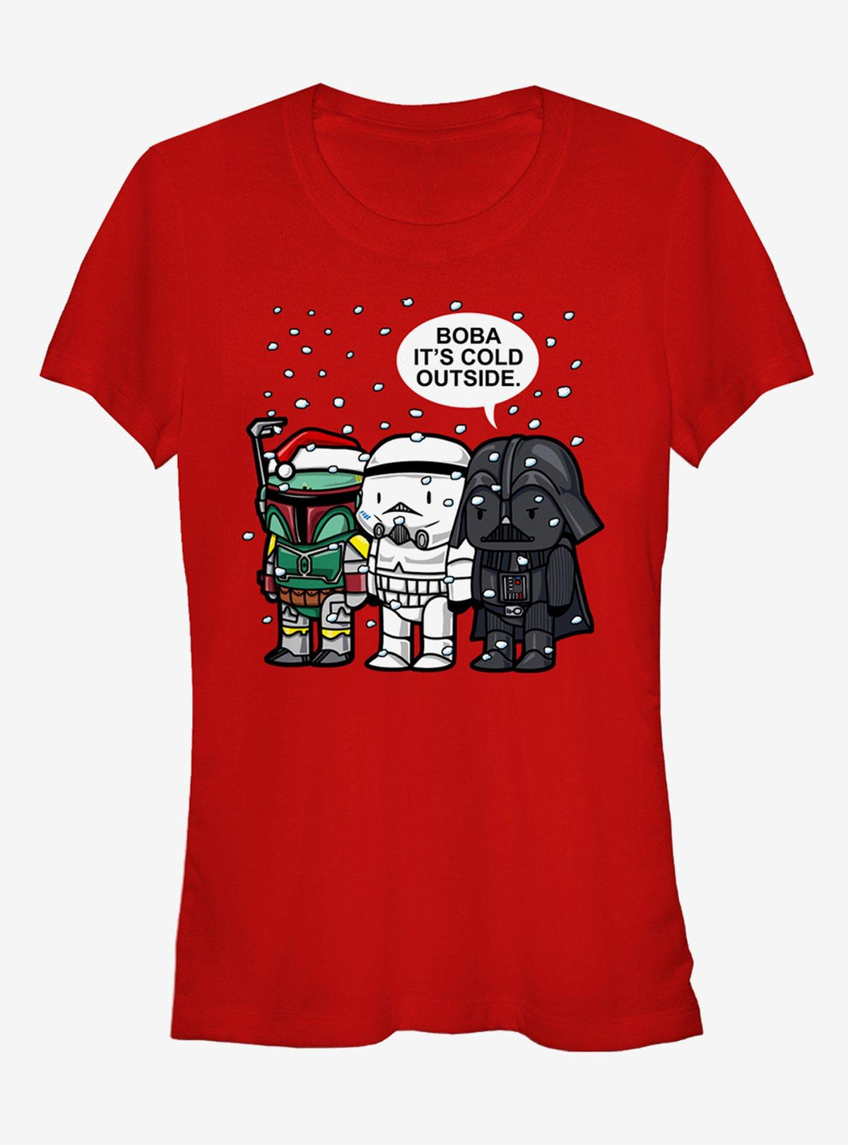 space adventure Christmas Boba It's Cold Outside Girls T-Shirt