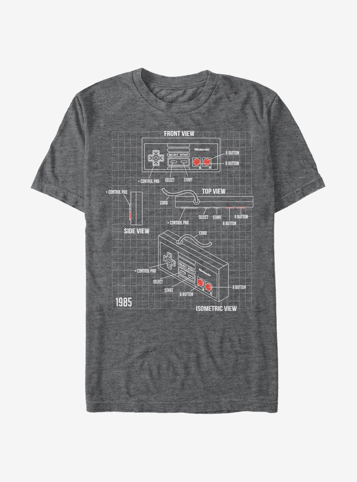 Nintendo Schematic NES Controller T-Shirt