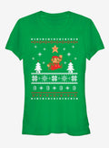 Nintendo retro platform gamer Ugly Christmas Sweater Girls T-Shirt
