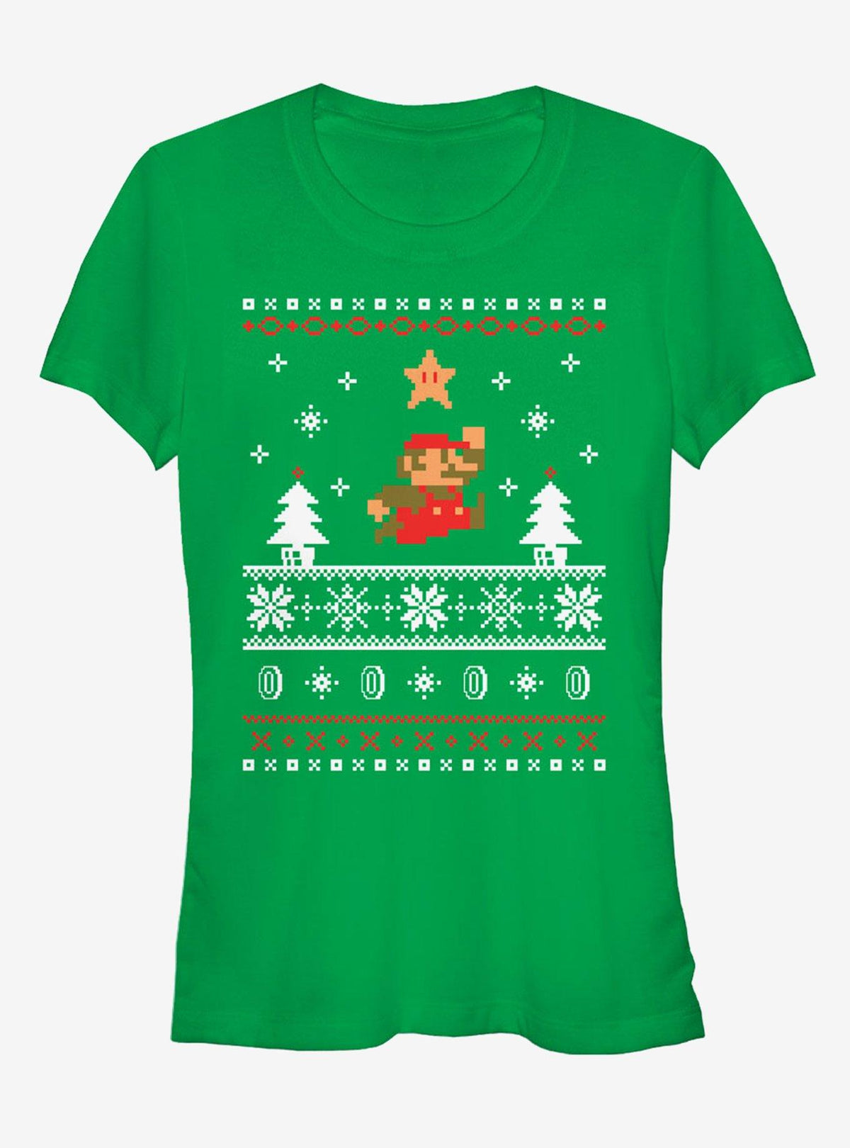 Nintendo retro platform gamer Ugly Christmas Sweater Girls T-Shirt