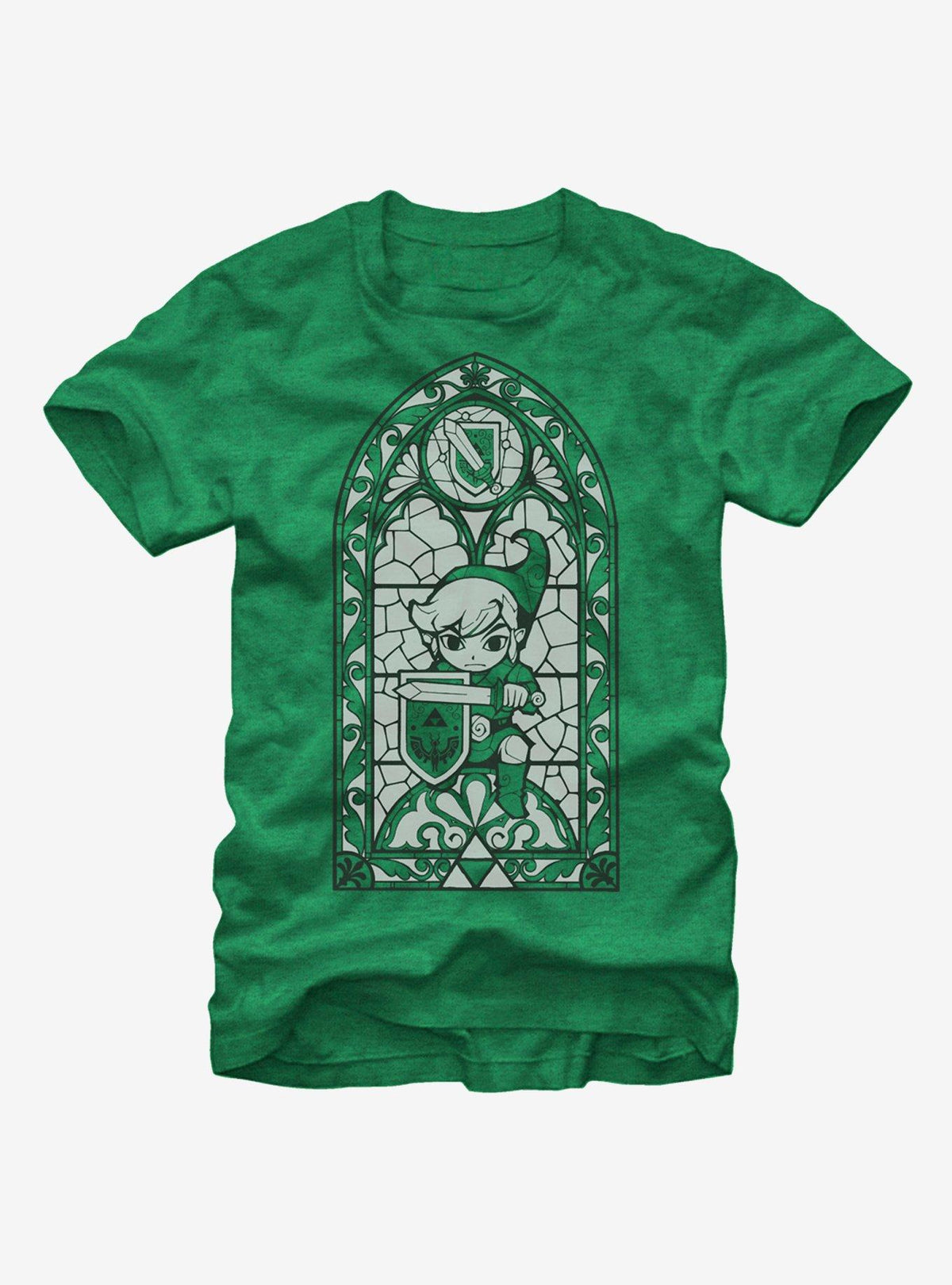 Nintendo Legend of fantasy adventure Grayscale Stained Glass T-Shirt