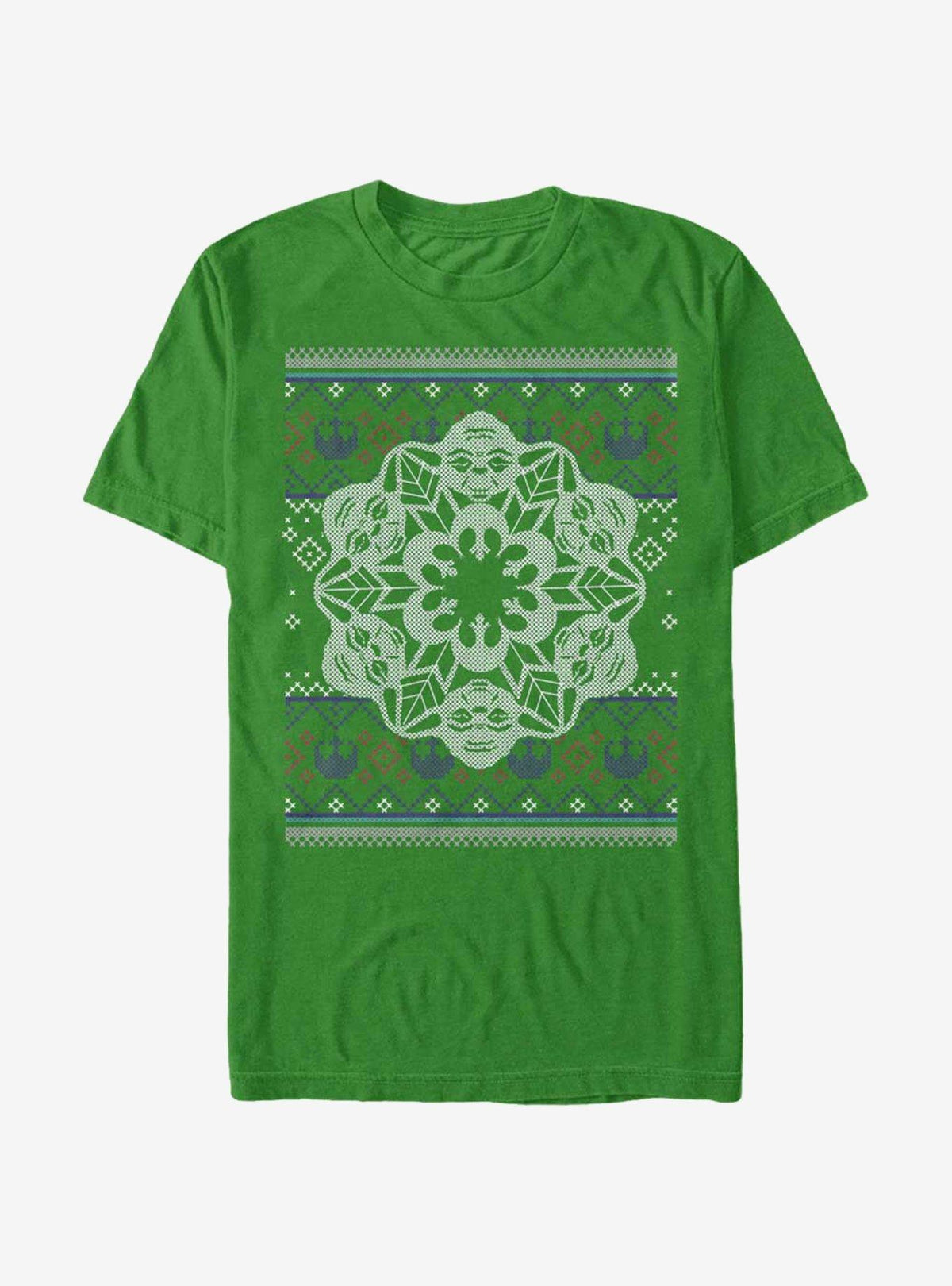 space adventure Christmas Yoda Snowflake T-Shirt