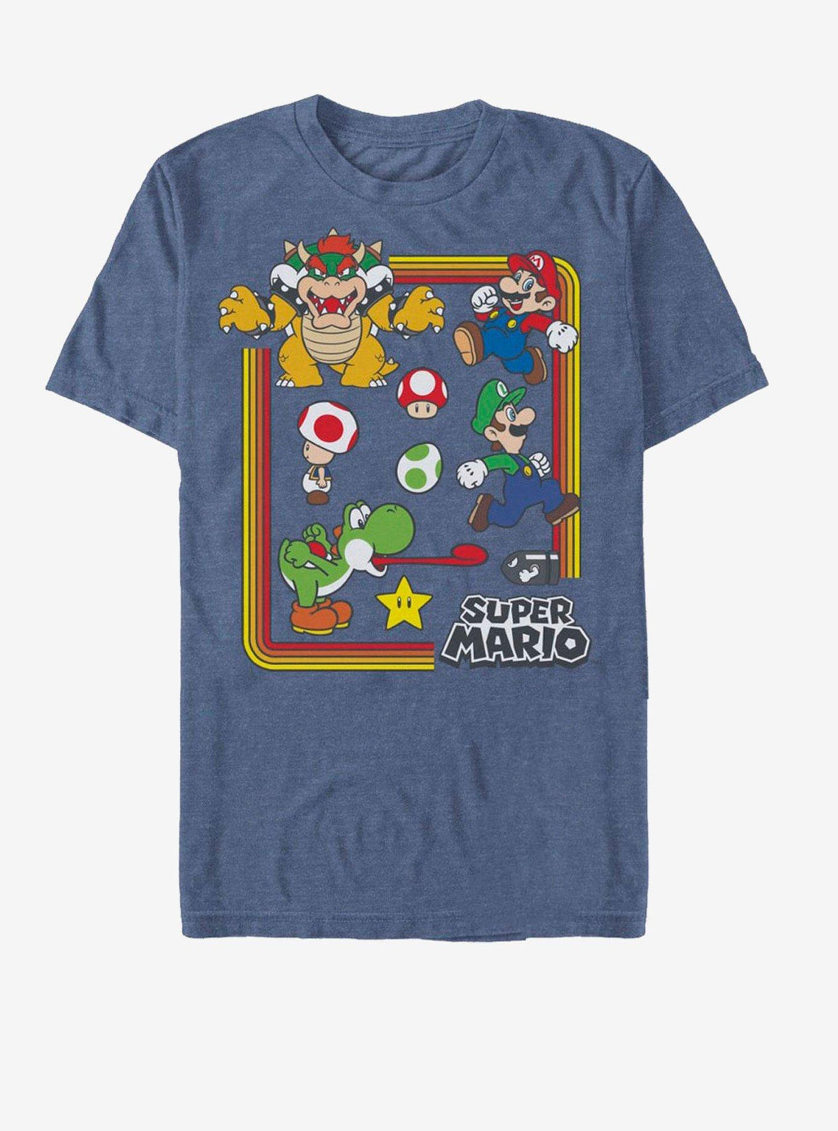 Nintendo retro platform gamer Rainbow Frame T-Shirt