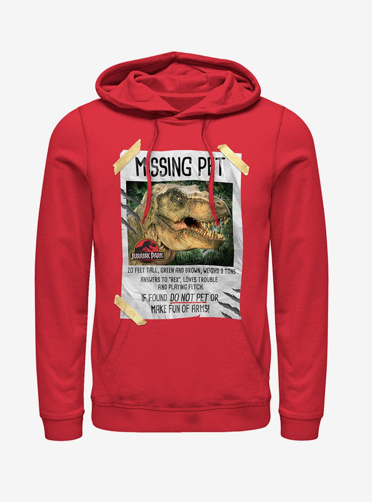 T Rex Missing Pet Hoodie