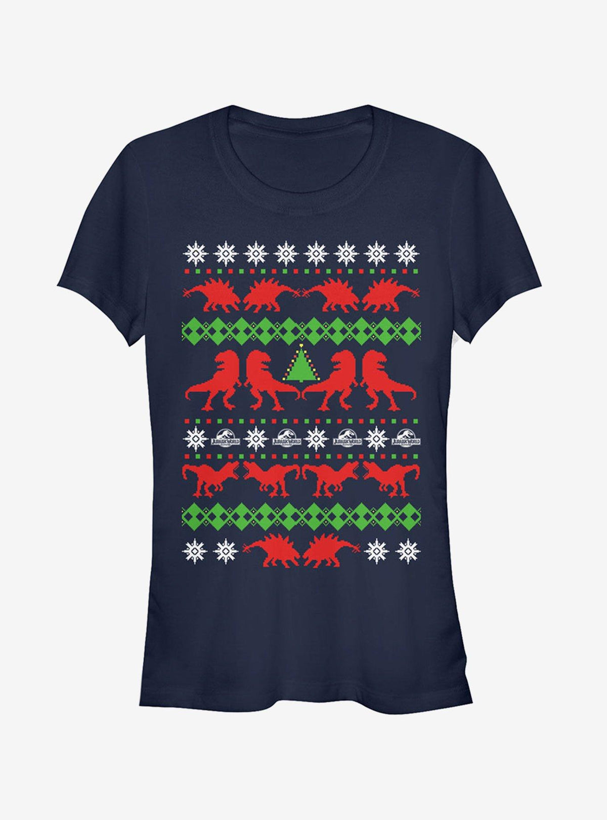 T Rex Ugly Christmas Sweater Girls T-Shirt