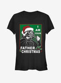 space adventure Santa Vader Father Christmas Girls T-Shirt