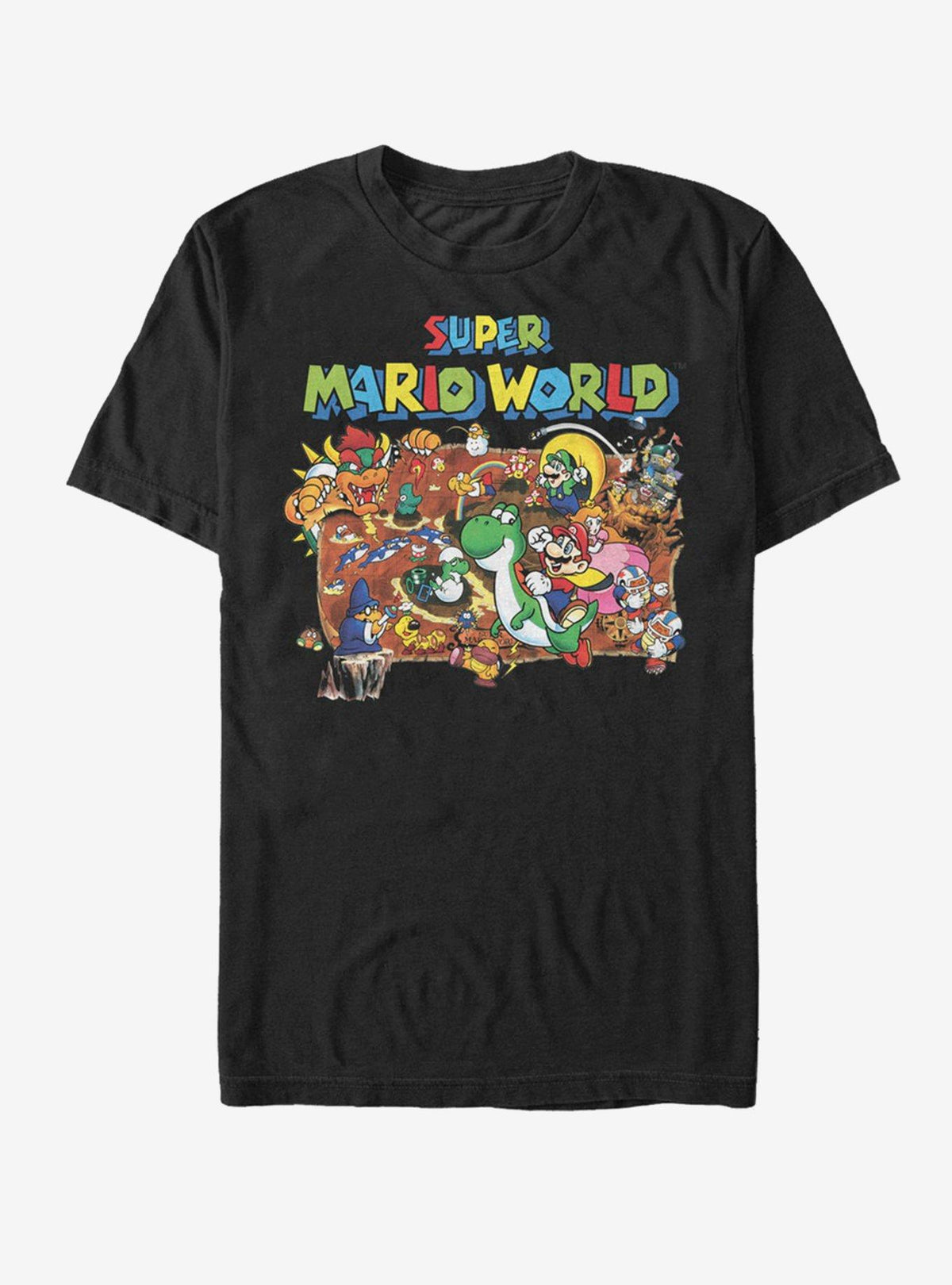 Nintendo retro platform gamer World Map T-Shirt