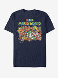 Nintendo retro platform gamer World Map T-Shirt 2