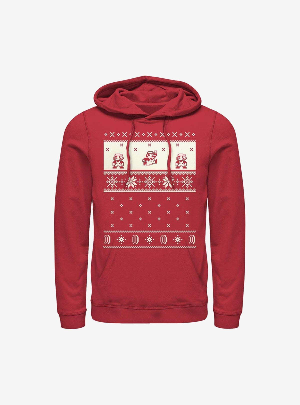 retro platform gamer Cream Christmas Pattern Hoodie