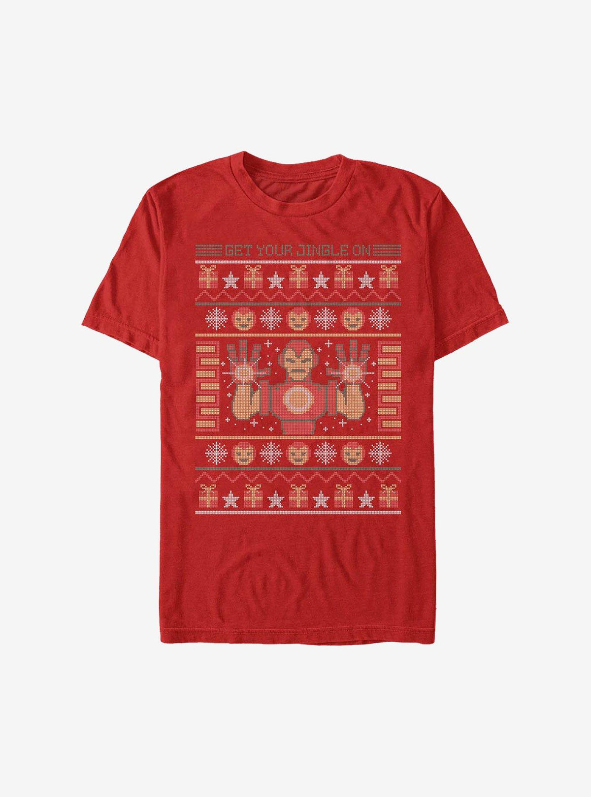 Iron Man Christmas Pattern T-Shirt