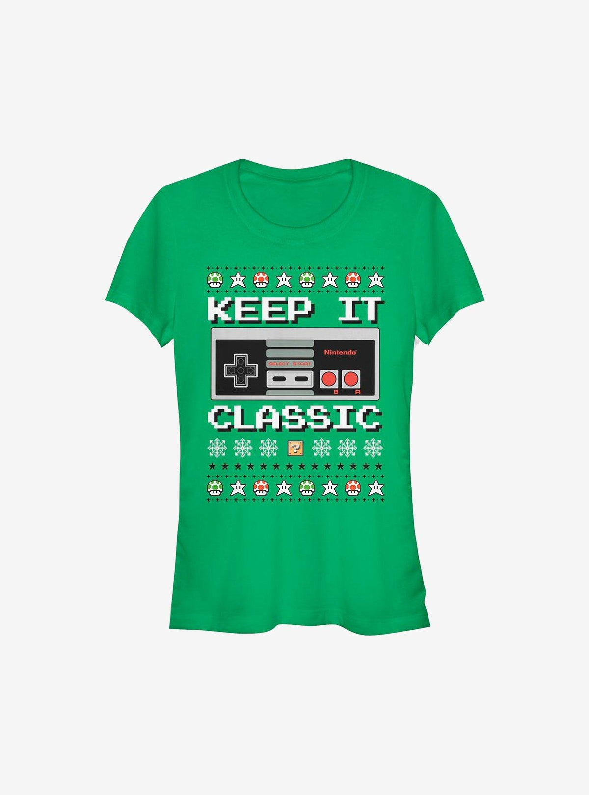 Nintendo Keep It Classic Controller Christmas Girls T-Shirt