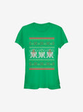 space adventure Droid Christmas Pattern Girls T-Shirt