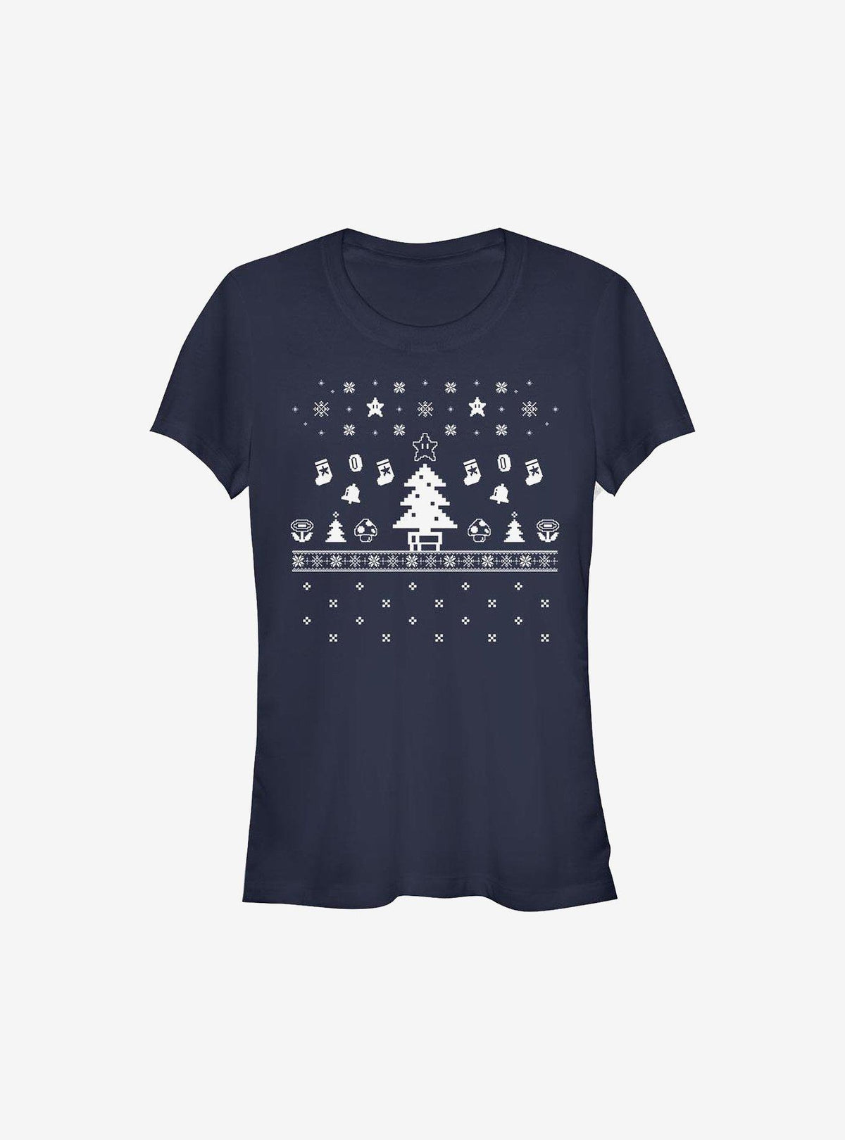 retro platform gamer White Christmas Girls T-Shirt
