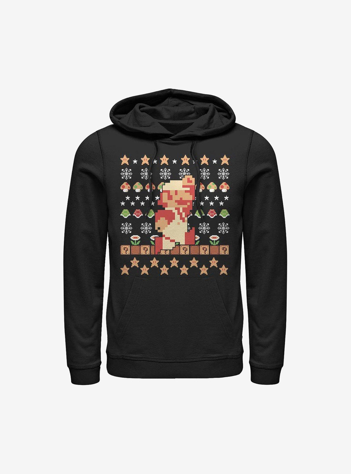 retro platform gamer Holiday Pixels Hoodie