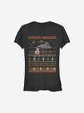 space adventure BB-8 Resistance Ugly Christmas Pattern Sweater Girls T-Shirt