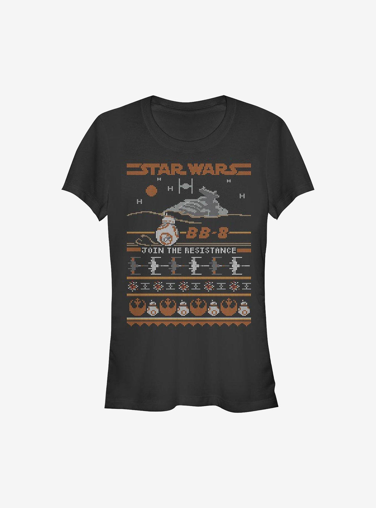 space adventure BB-8 Resistance Ugly Christmas Pattern Sweater Girls T-Shirt