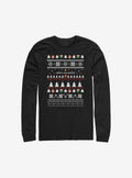 retro platform gamer Happy Holidays Christmas Pattern Long-Sleeve T-Shirt