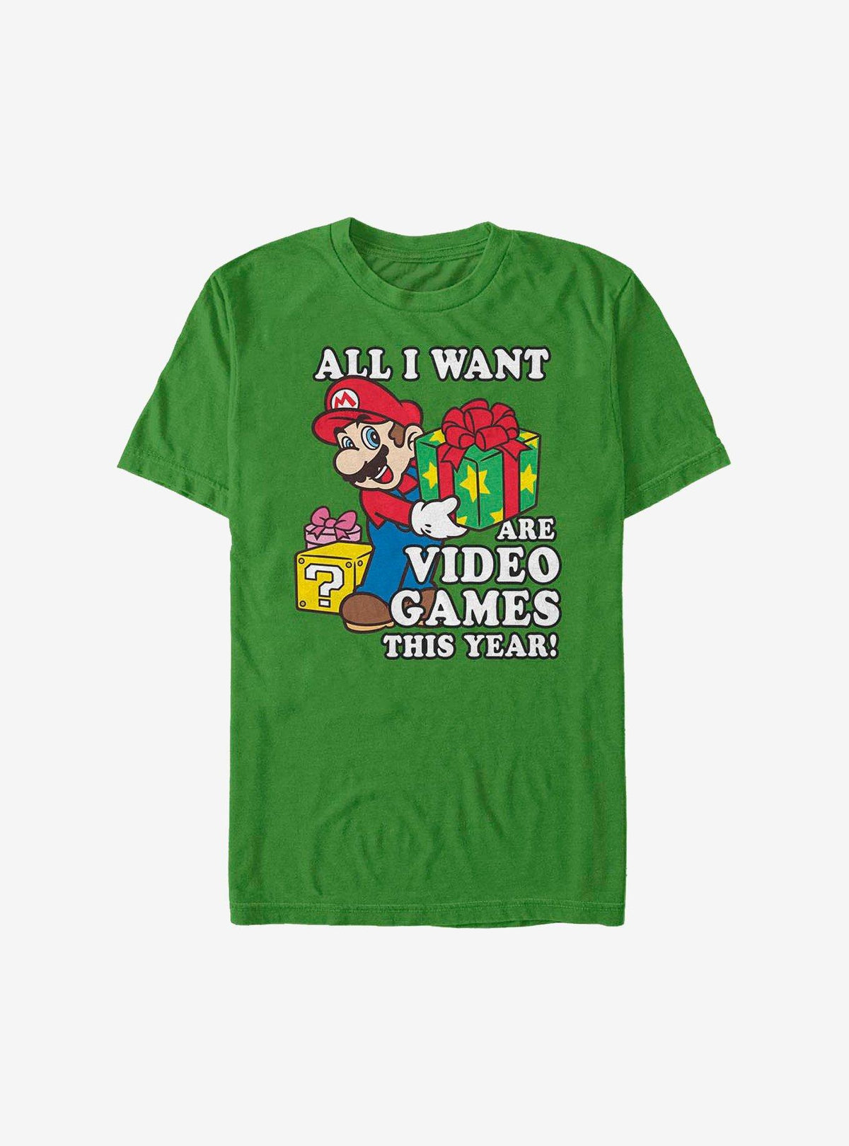 retro platform gamer All I Want Are Video Games Holiday T-Shirt