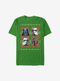 space adventure Holiday Faces Christmas Pattern T-Shirt