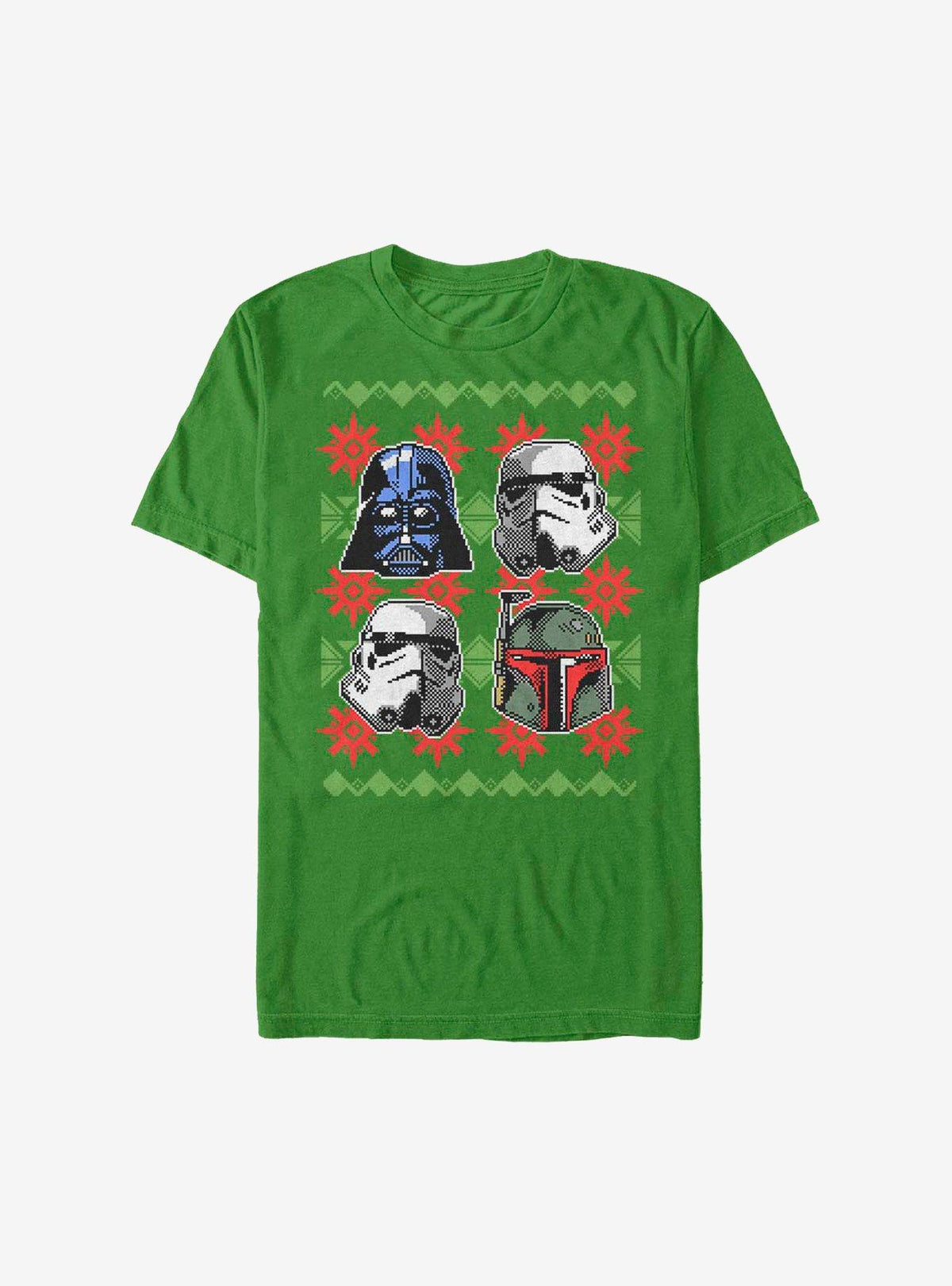 space adventure Holiday Faces Christmas Pattern T-Shirt