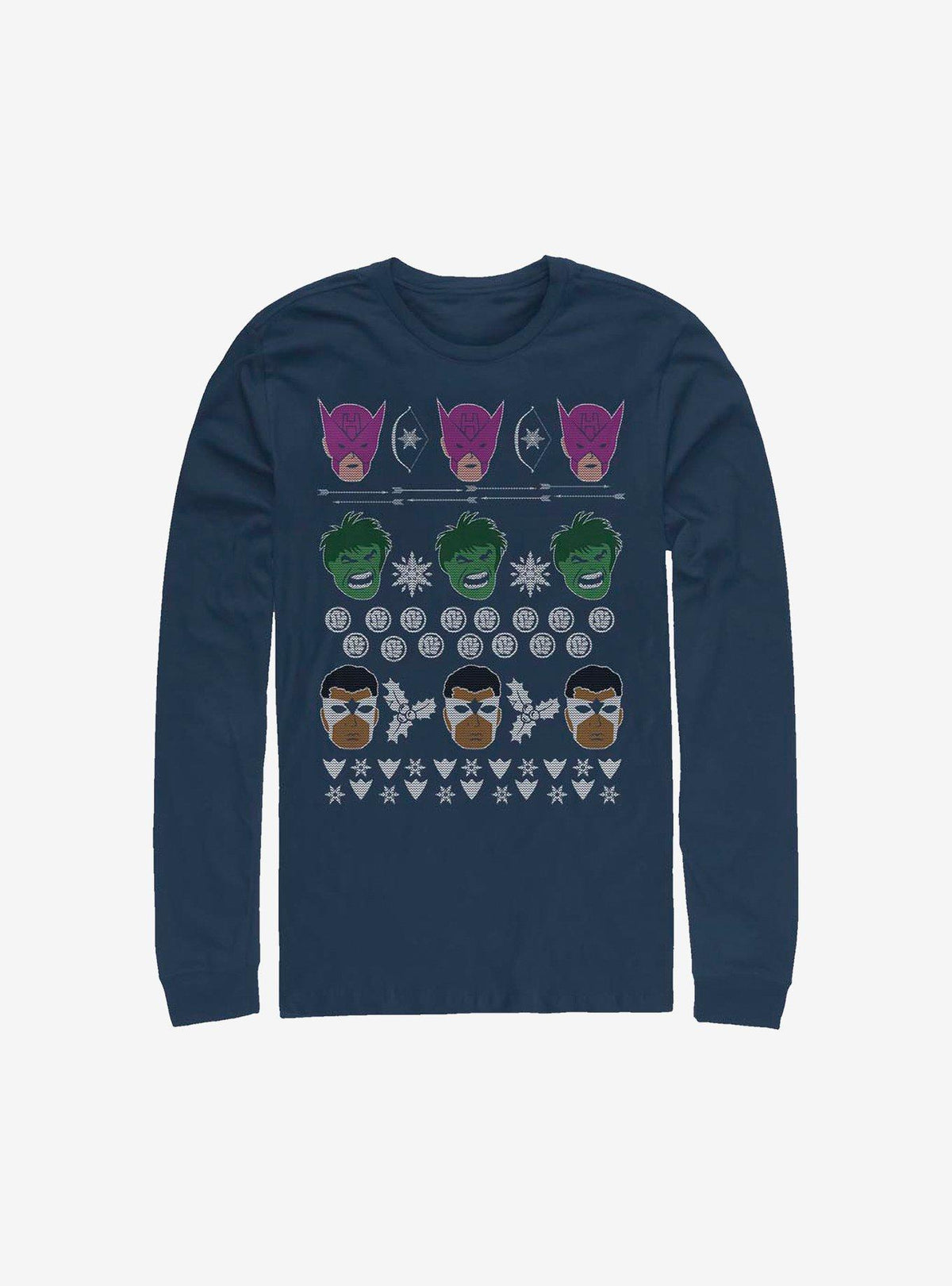 Avengers Christmas Sweater Long-Sleeve T-Shirt