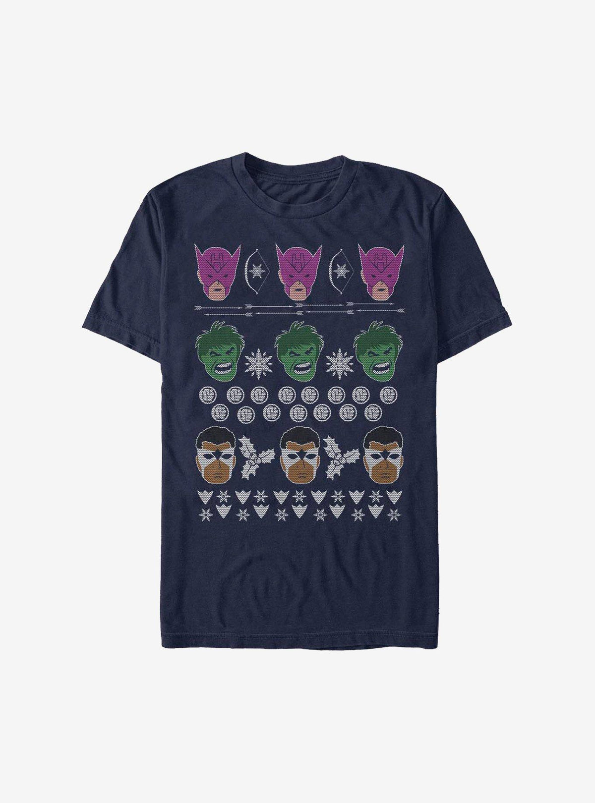 Avengers Christmas Pattern T-Shirt