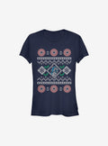 Captain America Christmas Pattern Sweater Girls T-Shirt
