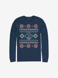 Captain America Christmas Pattern Sweater Long-Sleeve T-Shirt