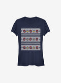 masked antihero Christmas Pattern Sweater Girls T-Shirt
