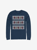 masked antihero Christmas Pattern Sweater Long-Sleeve T-Shirt