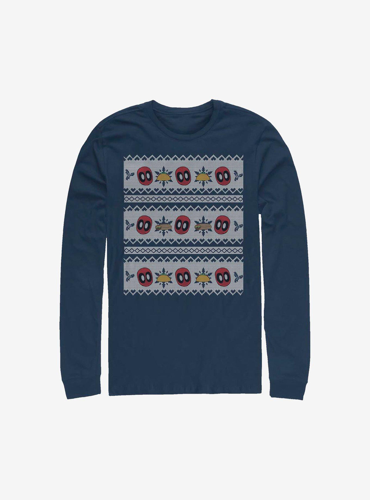 masked antihero Christmas Pattern Sweater Long-Sleeve T-Shirt