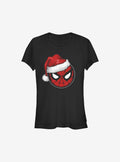 web hero Spidey Santa Hat Christmas Girls T-Shirt