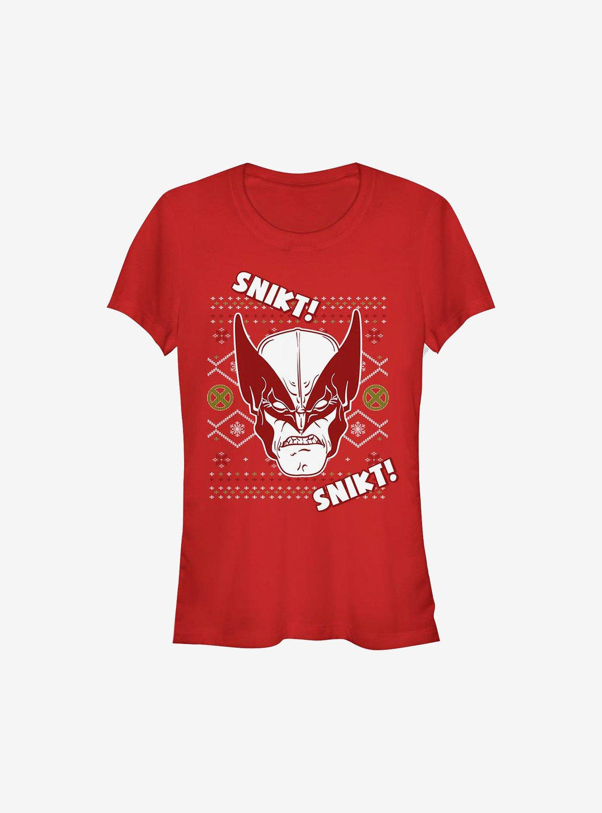 X-Men Wolverine Christmas Pattern Girls T-Shirt