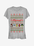 Avengers Merriest Heroes Ugly Christmas Girls T-Shirt