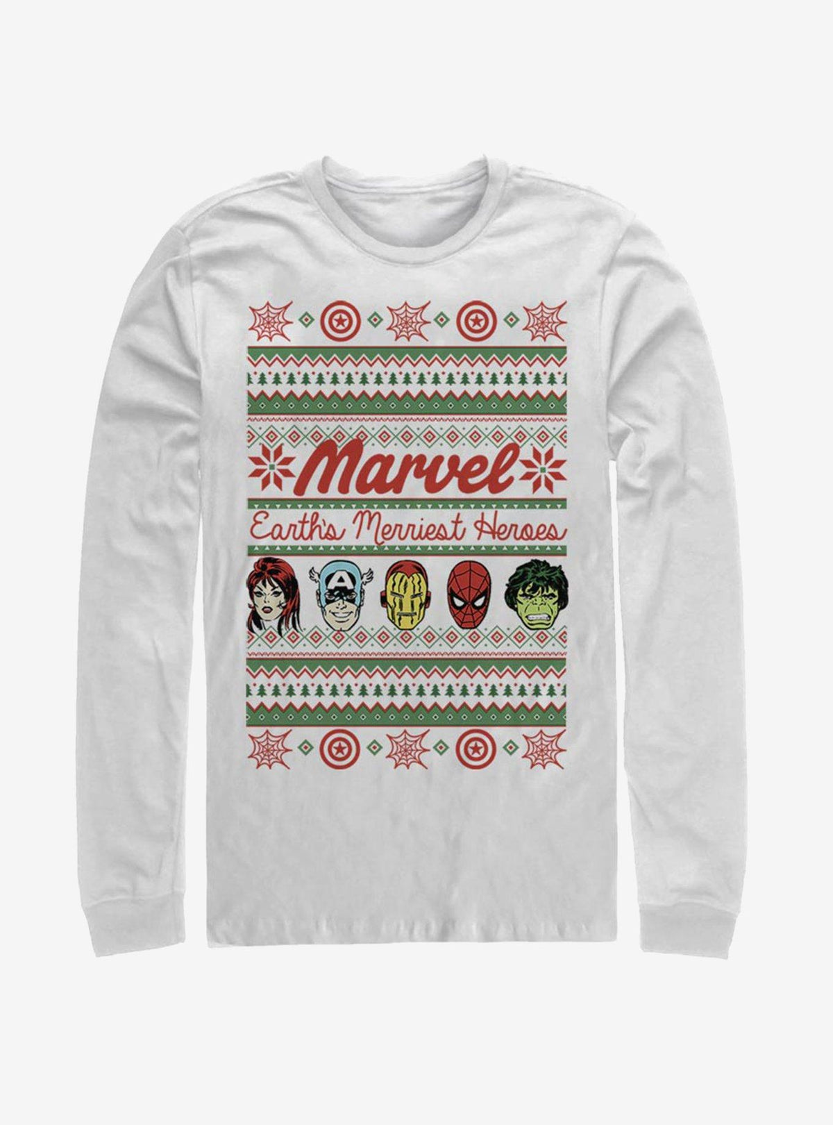Avengers Merriest Heroes Ugly Christmas Long-Sleeve T-Shirt
