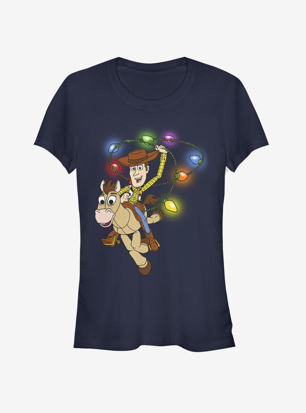 Toy Story Woody Christmas Light Lasso Girls T-Shirt