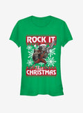 Guardians Of The Galaxy Rocket Christmas Girls T-Shirt