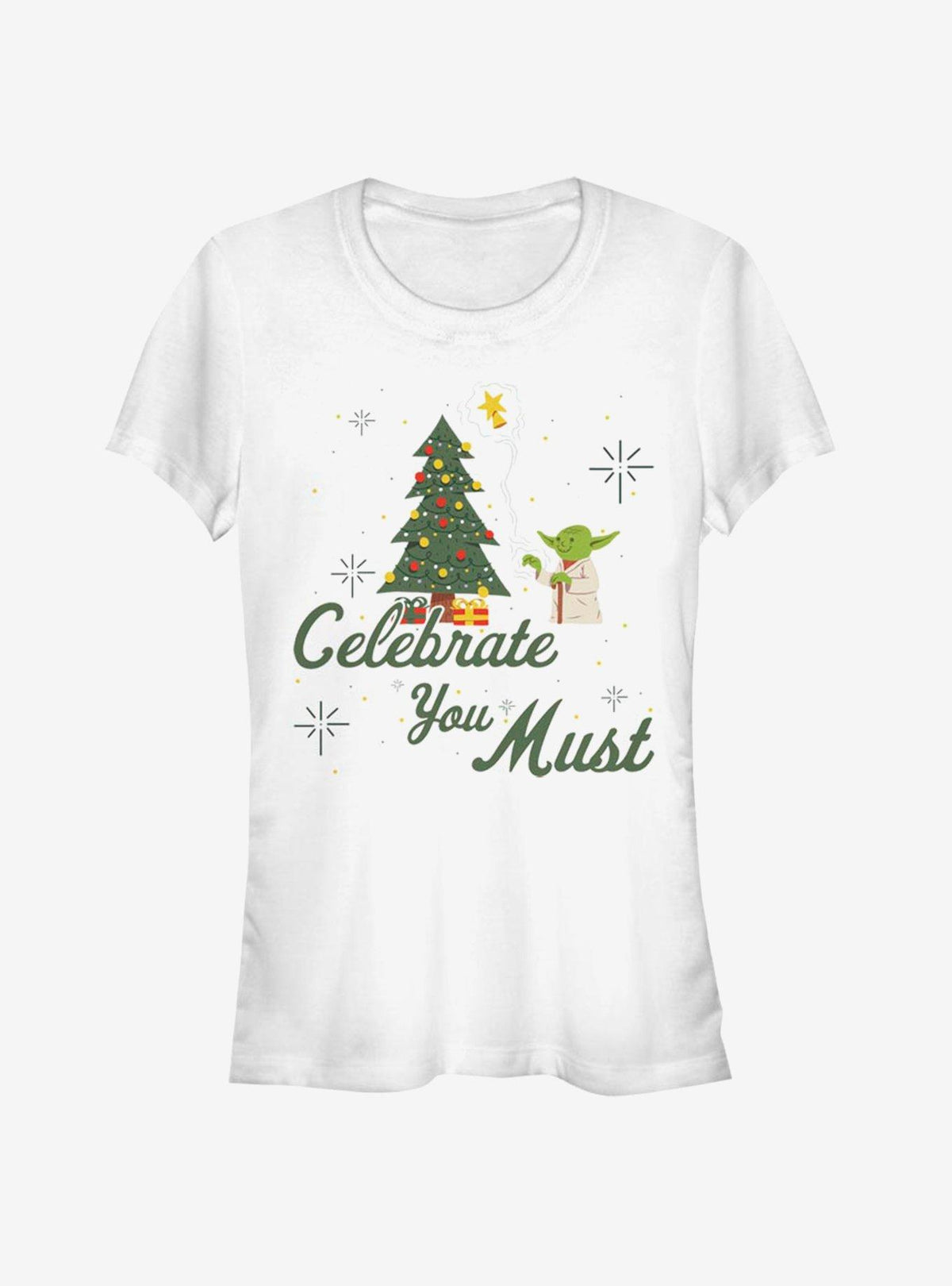 space adventure Yoda Celebrate You Must Christmas Girls T-Shirt