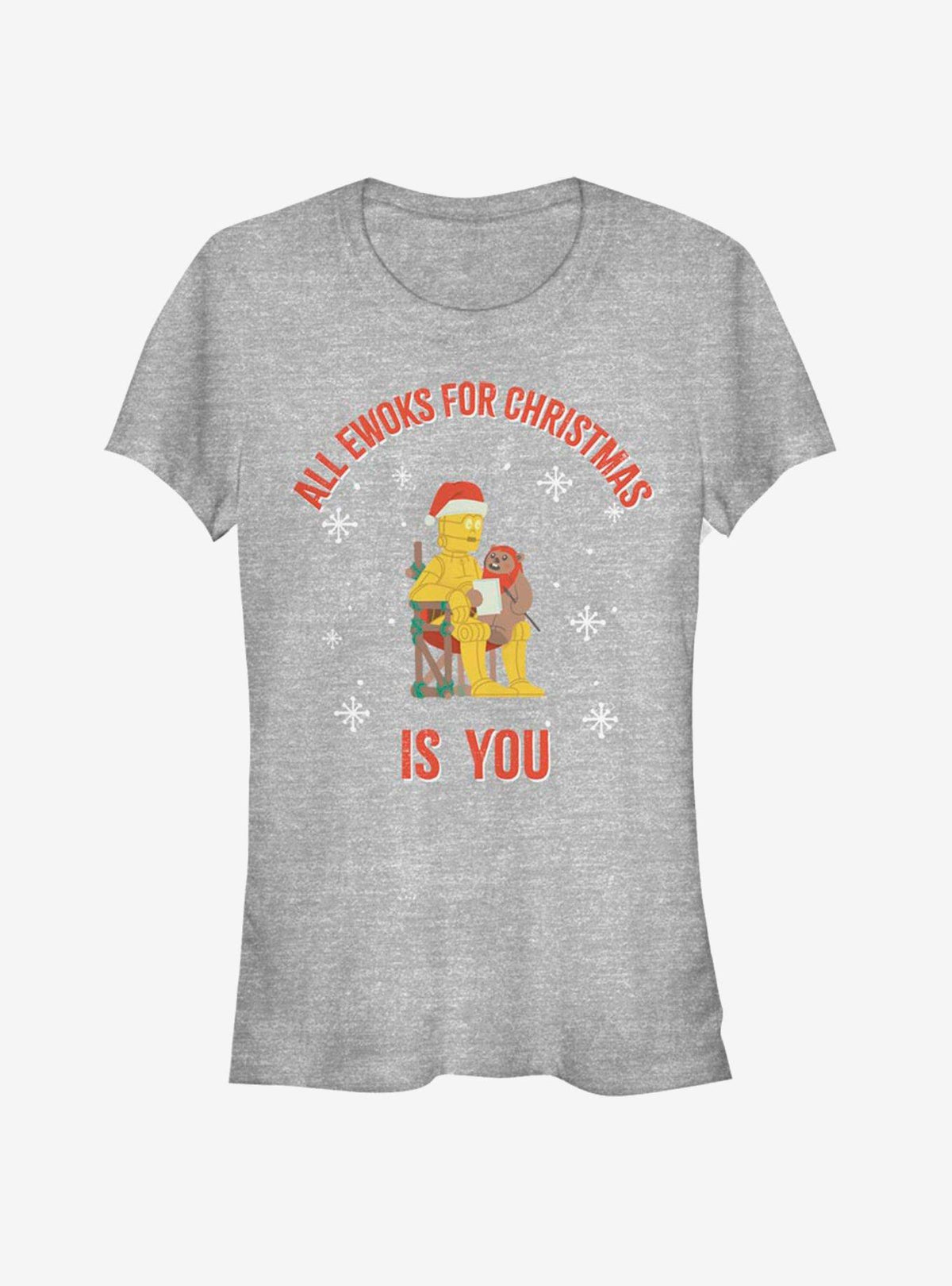 space adventure C-3PO Santa Ewok Christmas Is You Girls T-Shirt
