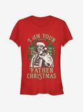 space adventure Santa Vader I Am Your Father Christmas Girls T-Shirt