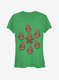 space adventure Gingerman Porg Christmas Cookies Girls T-Shirt