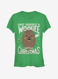 space adventure Chewbacca Wookiee Little Christmas Girls T-Shirt
