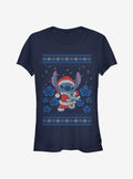 island alien duo Christmas cute blue alien Girls T-Shirt