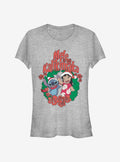 island alien duo Christmas Wreath Girls T-Shirt 2