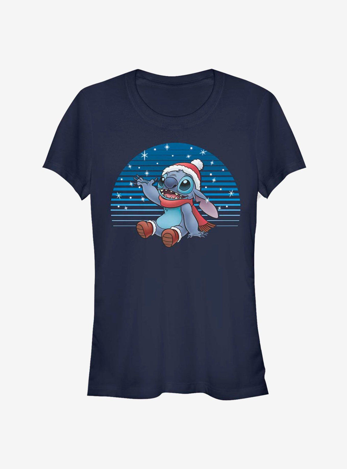 island alien duo Christmas Snowing cute blue alien Girls T-Shirt
