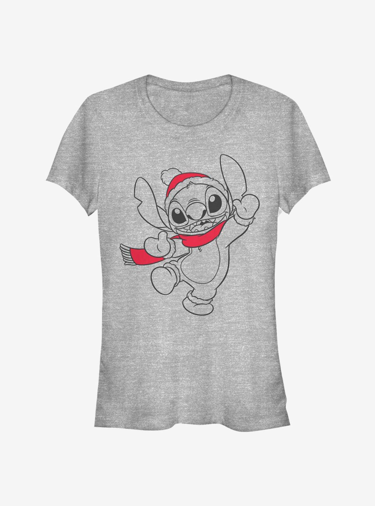 island alien duo Christmas cute blue alien Outline Girls T-Shirt